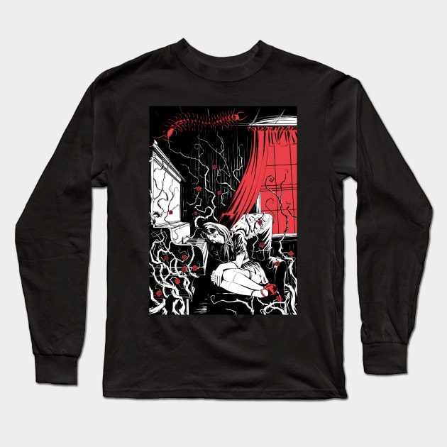 Fractured Fairytales (in red) Long Sleeve T-Shirt by ProserPina